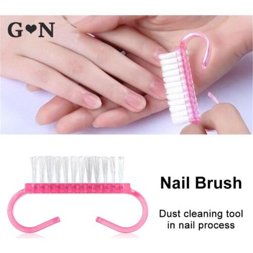 1Pcs Top Cleaning Nail Brush Hot Sell Tools File For Nail Art Care Manicure Pedicure Soft Remove Dust Small Angle Clean Tool
