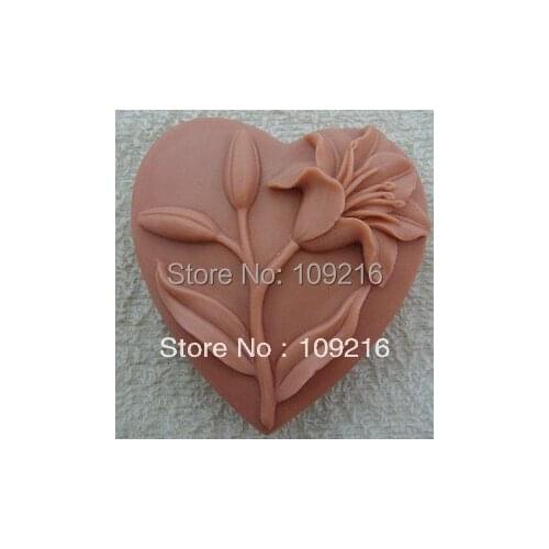 1pcs Lily (ZX193) Silicone Handmade Soap Mold Crafts DIY Mold