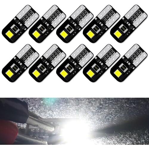 10 Pieces T10 W5W Led Light Bulbs 3030 Chips Signal Lamp Dome Reading License Plate Clearance Light T10 LED White Beam Color
