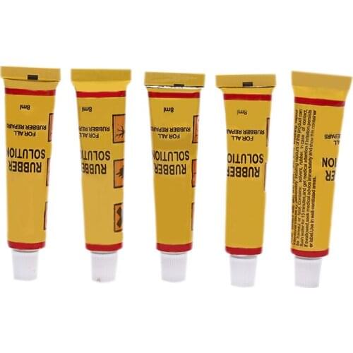 5pcs Bike Glue 8ml Adhesive Glue Cement Rubber Inner Tube Repair Puncture Cold Patch Solution Kit Bicycle Repair Tool