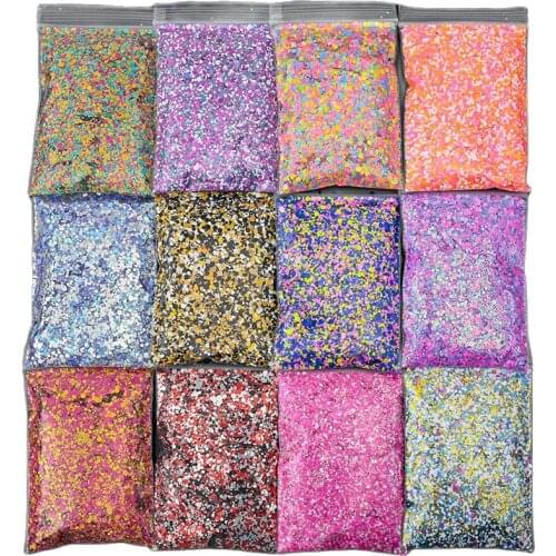 50G X Designer Round Confetti Glitter Mix for Nail Art ( by weight) mix glitter, round dot confetti glitter, holographic confett
