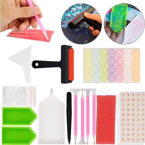 5D Diamond Painting Tools and Accessories Kits Painting Cross Stitch Embroidery Pen Tools Set Diamond Embroidery Box