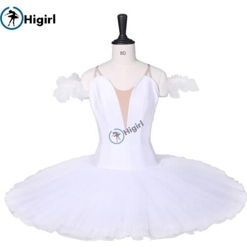 Girls Performance Ballerina Tutu Junior White Swan Professional Tutu Ballet Stage Costumes Women Classical Ballet Tutus BT9111