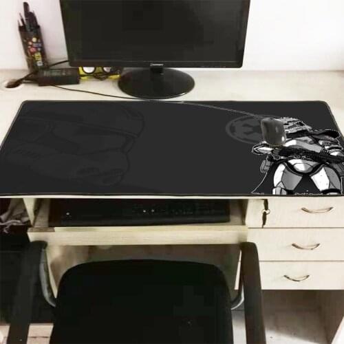 XGZ Cool Star Wars Large Gaming Keyboard Mouse Pad Desk Mat Table Mousepad Office with Locking Edge Size 60cm 70cm 80cm 90cm XXL