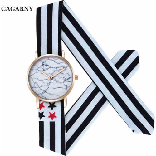 CAGARNY Brand Luxury Gold Watch Women Fashion Bracelet Fabric Strap Watches Ultra Thin Ladies Sport Wristwatch Girls Gift Clocks