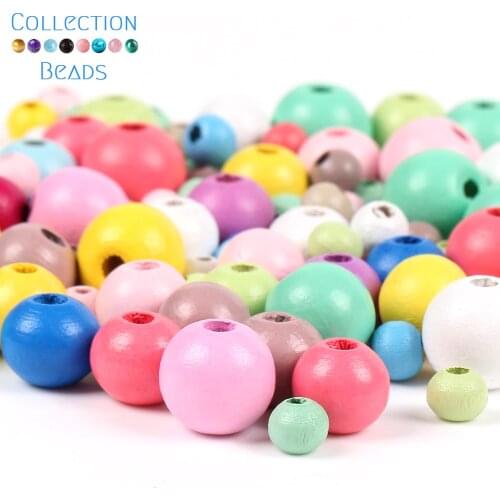 6-12mm Natural Hemu Wooden Beads Ball Lead-Free Wood Loose Round Beads For Jewelry Making Bracelet DIY Handmade Accessories