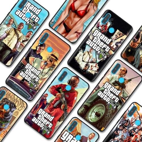 Phone Case for Huawei Y6 Y9 Prime Y5 Y7 2019 Y5p Y6p Y7p Y8p Y6s Y8s Y9s Y9a Soft Cases rockstar gta 5 Grand Theft Cover