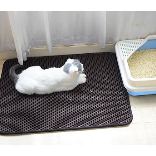 Color Cat Litter Mat Pad Double Layer Folden Waterproof Cat Trapping Pet Mat Clean Pad Non-Slip Products For Cats Accessories
