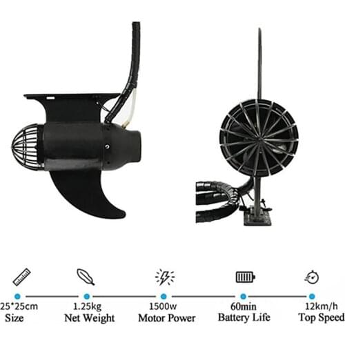 Electric Surfboard Fins SUP Power 24V Efin (without Battery) Trolling Motor Electric SUP Fin and High Power Thrust Electric Fin