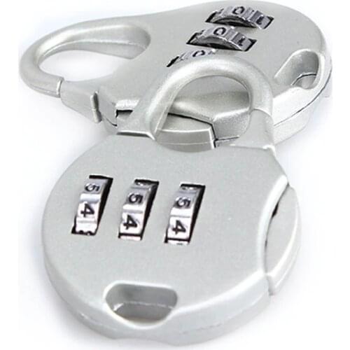 5pcs/lot The newest Avoid key 3 Digit Dial Combination Suitcase Luggage Metal Code Password Lock Padlock
