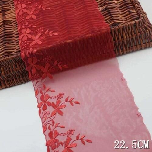 15Yards Exquisite Red Lace Fabric Sewing Embroidery Lace Trim Wedding Laces DIY Garment Accessories Craft for Bra Underwear