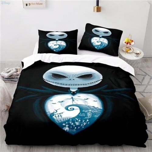 Jack Skellington Sally Cartoon The Nightmare Before Christmas Duvet Cover Pillowcases 3d Adult Children Queen King Bedding Sets
