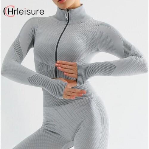 CHRLEISURE Women 2 Piece Sexy Set Women Tracksuit Zippers Long Sleeve Crop Top And Push Up Leggings Patchwork Sexy Sets Women