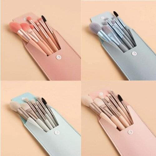 8 Pcs Mini Travel Portable Soft Makeup Brushes Set Eye Shadow Foundation Powder Eyelash Lip Concealer Blush Make Up Brush Set