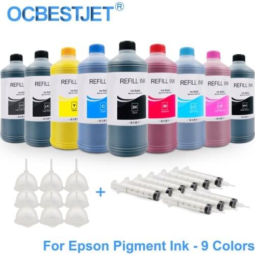9x500ML Universal Pigment Ink Refill Ink Kit For Epson SureColor P600 P800 P6000 P7000 Stylus Pro 7890 9890 3800 3880 11880