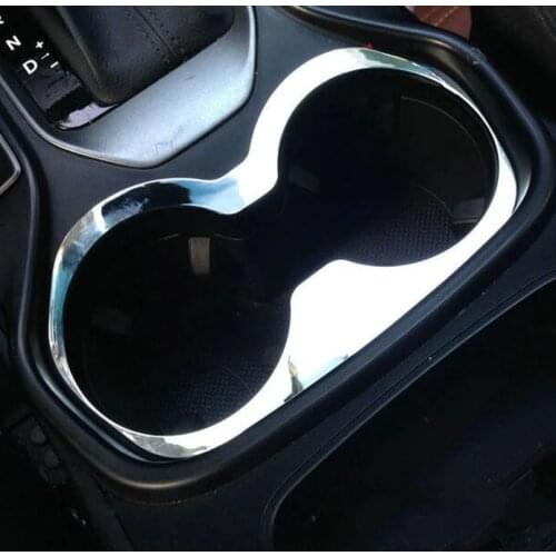 YAQUICKA For Hyundai Santa Fe IX45 2014 2015 2016 Car Water Cup Holder Frame Cover Sticker Interior Car Styling Accessories Trim