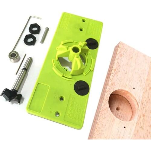 Carpentry Concealed 35MM Cup Style Hinge Jig Boring Hole Drill Guide + Forstner Bit Wood Cutter Carpenter Woodworking DIY Tools