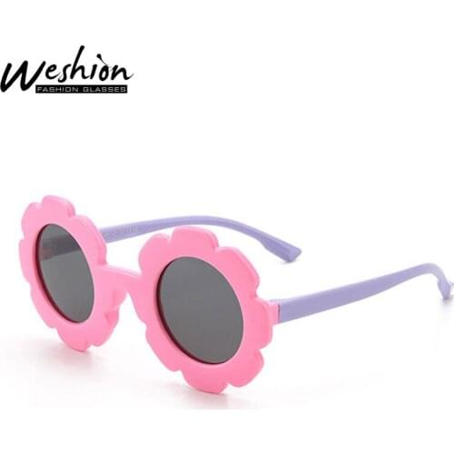 2020 New Kids Polarized Sunglasses Boys Girls Silicone Bendable Cute Sunflower Sun Glasses Child TAC Eyeglasses