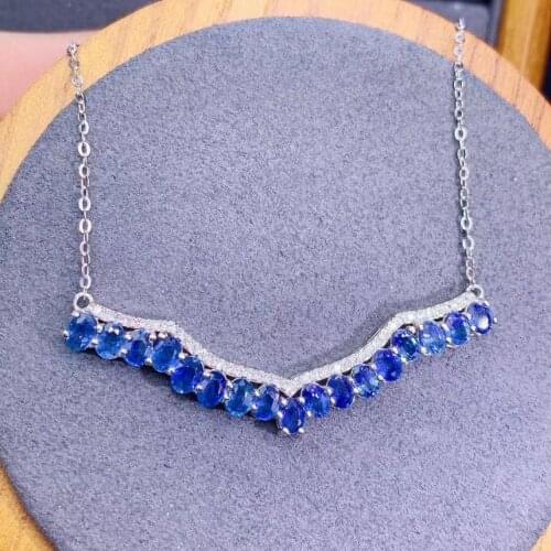 New Luxury Natural and Real Yellow Sapphire Necklace Pendant Free shipping 925 Sterling Silver Jewellery