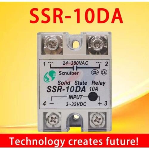 Sunulber SSR -10DA DC control AC SSR white shell Single phase Solid state relay