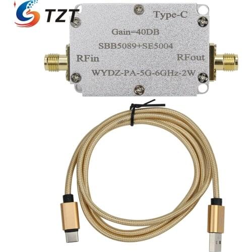 TZT SBB5089+SE5004 One-Way Microwave Power Amplifier RF Power Amplifier Module 40DB WYDZ-PA-5G-6GHz-2W