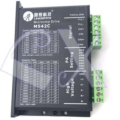 Original Leadshine 2 Phase Analog Stepper Motor Driver M542C Max 50 VDC 4.2A for Stepper Motor Driver NEMA 23
