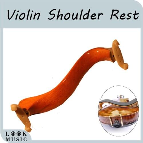 Violin Shoulder Rest 3/4 4/4 Size Maple Wood Deluxe Violin Shoulder Rest