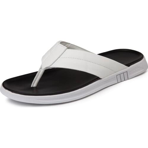Sliders rubber sapatillas bedroom flop mens outdoor Flip cuero mens zapatillas para Mens designer andar flops verano soft sole