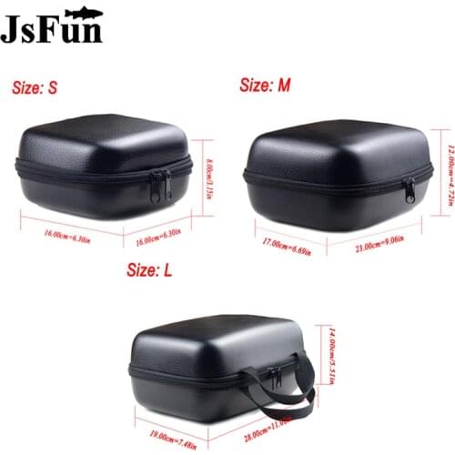 Fishing Reel Bag S M L Protective Reel Case Waterproof PU Leather Shell Shockproof Cover Fishing Tackle Storage Case X442