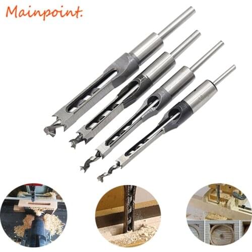 Woodworking Twist Drill Bit Square Hole Drill Screw Chisel Hole Ding Dong Tool Set Hand Tool
