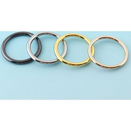 Light Gold O Buckles Metal O Rings 25mm Belt buckles Round O buckles Belt Strap Buckles Bag notions Strong O rings