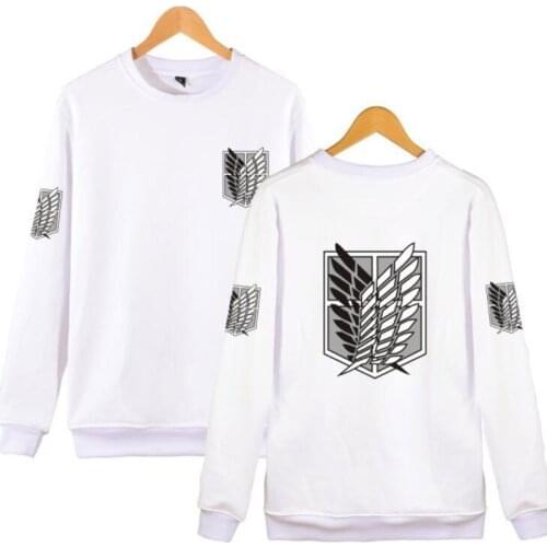 Attack on Titan Oversized Hoodie Men Shingeki no Kyojin Legion Long Sleeve O-Neck Harajuku Sweatshirt Streetwear Sudadera Hombre