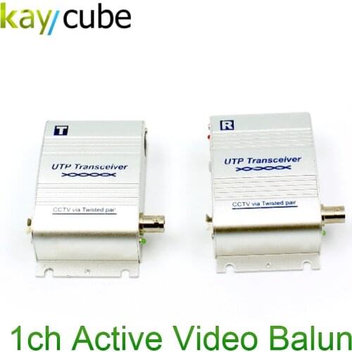 Metal Case 300-600m Transmission Distance 1ch Active Video Balun 301Tr Balun Single Channel Active Twisted-Pair Utp Transceiver