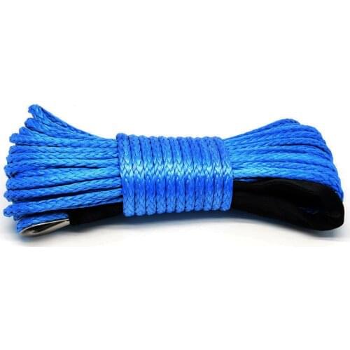 15m 7700LBs Winch Rope String Line Cable with Sheath Synthetic Towing Rope Car Wash Maintenance String for ATV UTV Off-Road