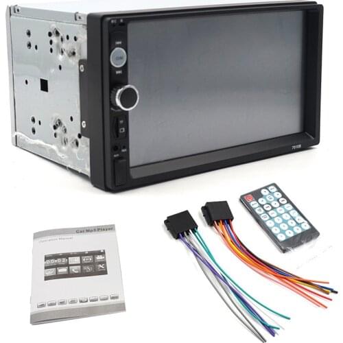 2 din Car MP5 Player Built-in Bluetooth FM AM Rear View Camera Input Steering Wheel-control Audio Video USB Car Universal Radio