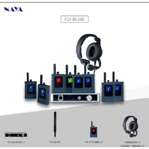NAYA FDI-BS340 Wireless Full duplex Intercom System 2000m transmit distance Support Switcher TALLY Light Interphone