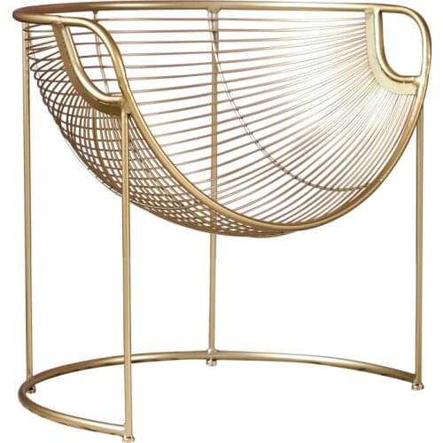 Zq Leisure Couch Nordic Light Luxury Armchair Minimalist Creative Balcony Iron Chair