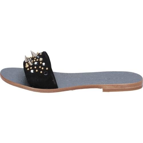 EDDY DANIELE women sandals black suede