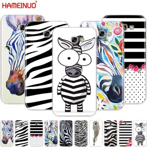 HAMEINUO Zebra black and white stripes Newest cell phone case cover for Samsung Galaxy A3 A310 A5 A510 A7 A8 A9 2016 2017 2018