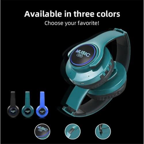 Kebidu Hot-selling Headphones Bluetooth Sport Headset KF01 Earphone With LED Breathing Lights Bass Over Ear For iPhone Xiaomi