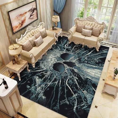 Halloween Party Area Rugs Coffee Table Floor Mats/Rugs 3D Creative Skull pattern Carpets for Living Room Home Decor Large carpet