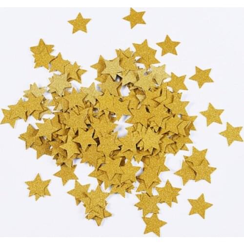 20 pcs Beautifully Glitter Star Confetti Birthday Party Wedding Decoration Multicolor/Gold/Blue/Rose Paper Confetti Supplies