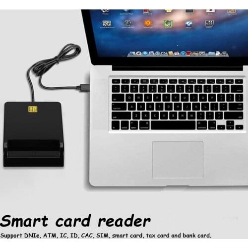 Multi-function Portable USB 2.0 Intelligent Card Reader for DNIE ATM CAC IC ID Bank SIM TF SD Card Windows Linux
