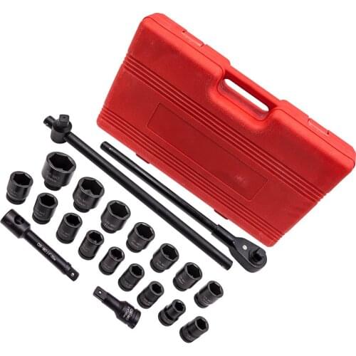 21pcs Socket Sets 3/4" Impact Deep Socket Set Extension T Breaker Bar 19mm-50mm