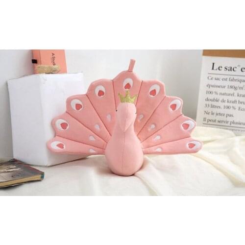 Delicate toy peacock doll Plush toys Stuffed cartoon peacock as comfort toy Home decoration doll