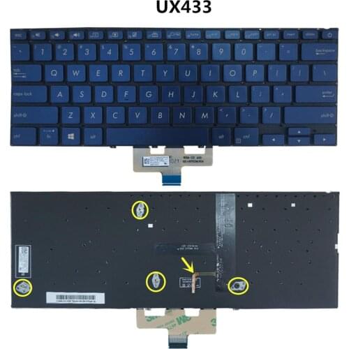 New Original Laptop US Backlit/Backlight Blue Keyboard for Asus Deluxe 14 zenbook UX433 U4300F UX433F UX433FN