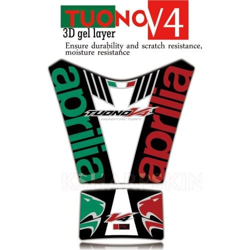 New Motorcycle 3D Gel fuel tank Protector Sticker Gas Fuel Oil Tank Fish bone decals For Aprilia Tuono V4 1100 FACTORY 2015-2019