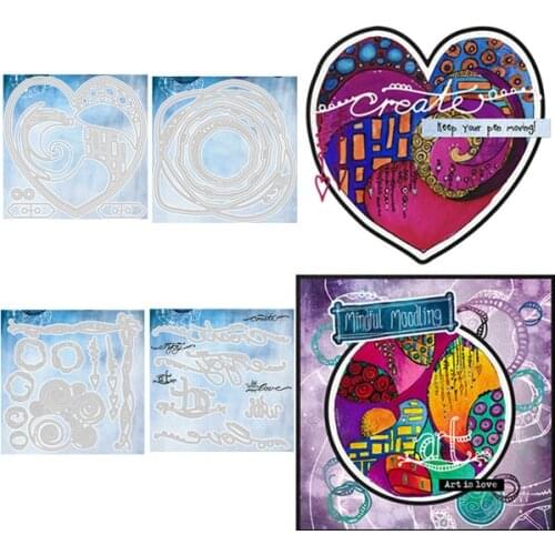 ZY 2021 New Arrival Presell heart Metal Cutting Dies for DIY Scrapbooking/photo album Decorative Embossing DIY Paper Cards