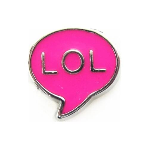 Hot selling 20pcs/lot pink LOL floating charms living glass memory floating lockets