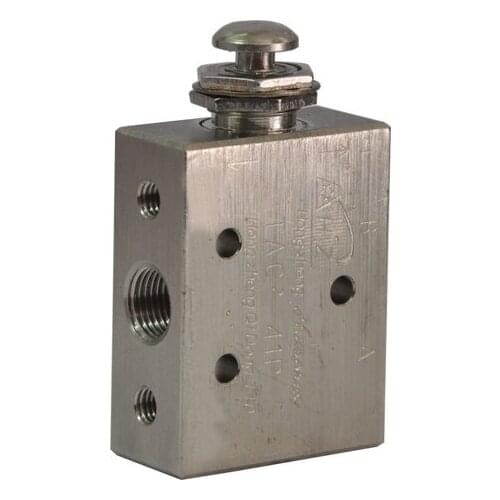 Pneumatic 2 Position 3 Way Spring Return Button Air Valve TAC2-41P